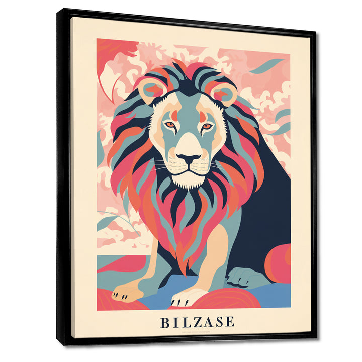 Magnificent Lion Retro Illustration Faded Colors - Lion Wall Decor