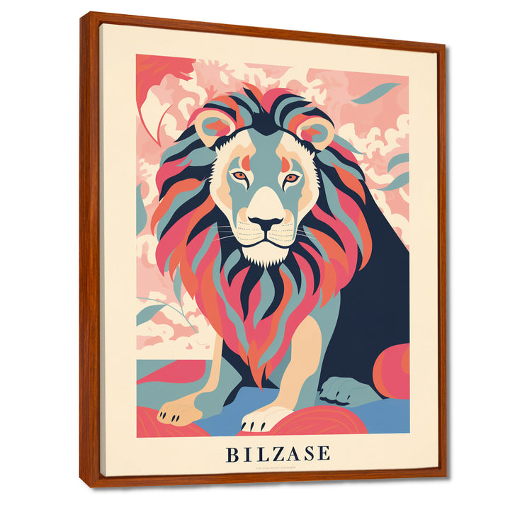 Magnificent Lion Retro Illustration Faded Colors - Lion Wall Decor