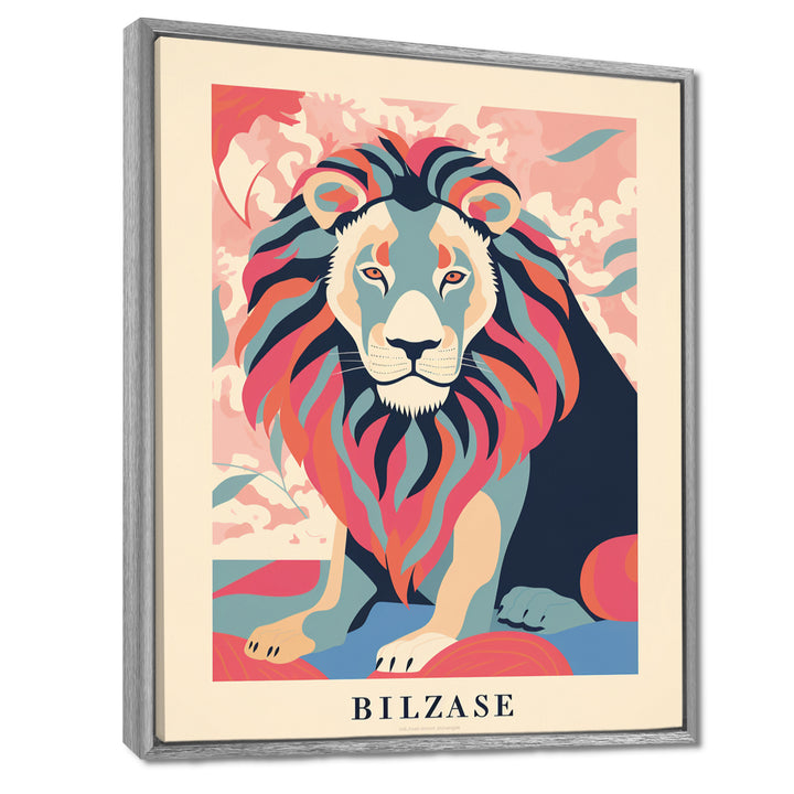 Magnificent Lion Retro Illustration Faded Colors - Lion Wall Decor