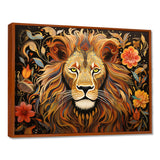 Gorgeous Lion Flower Boho Portrait - Lion Wall Decor
