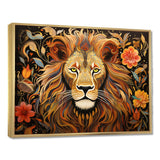 Gorgeous Lion Flower Boho Portrait - Lion Wall Decor