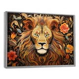 Gorgeous Lion Flower Boho Portrait - Lion Wall Decor