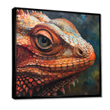 Smirky Red Lizard Portrait - Lizard Wall Art Prints
