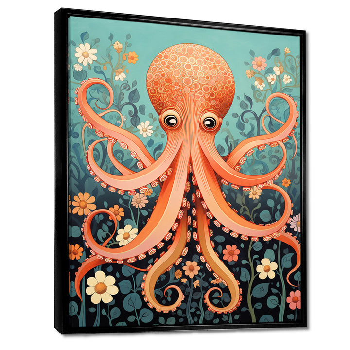 Orange Octopus - Octopus Wall Decor