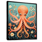 Orange Octopus - Octopus Wall Decor