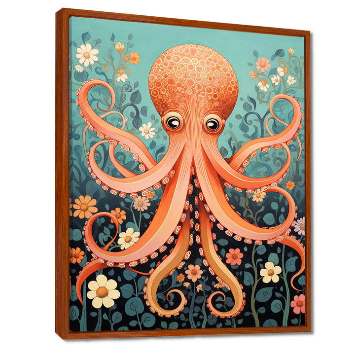 Orange Octopus - Octopus Wall Decor