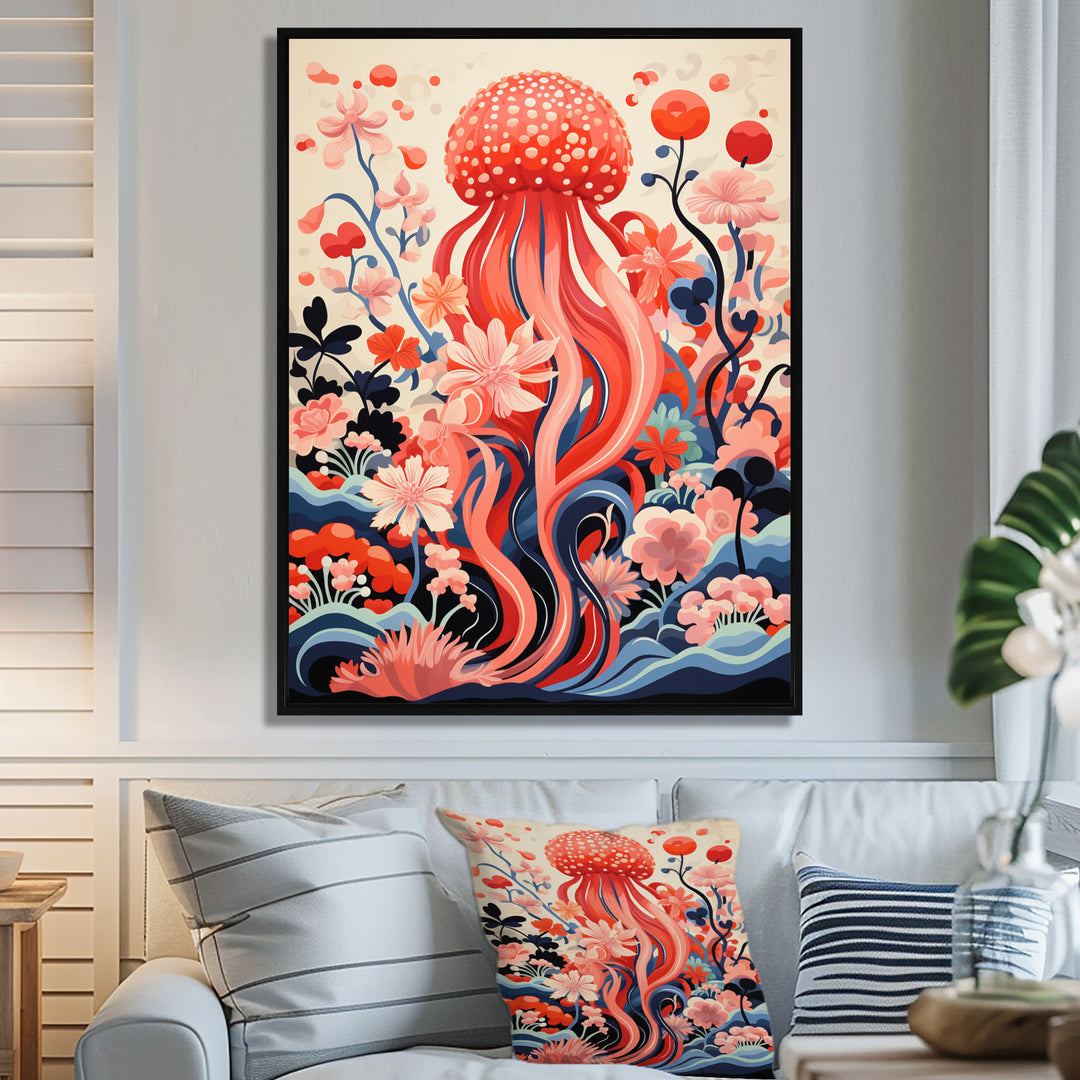 Retro Pink Octopus Retro Deep Sea - Octopus Wall Art Prints