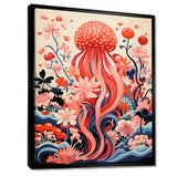Retro Pink Octopus Retro Deep Sea - Octopus Wall Art Prints