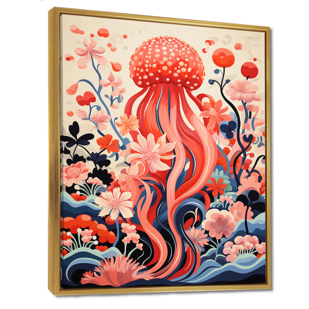 Retro Pink Octopus Retro Deep Sea - Octopus Wall Art Prints