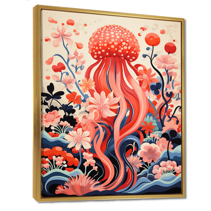 Retro Pink Octopus Retro Deep Sea - Octopus Wall Art Prints