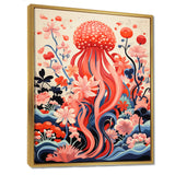 Retro Pink Octopus Retro Deep Sea - Octopus Wall Art Prints