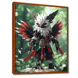 White Owl Feathered Fantasy Warrior - Owl Bedroom Wall Art