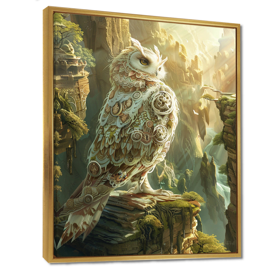 Majestic White Owl In The Mountains - Owl Wall Decor