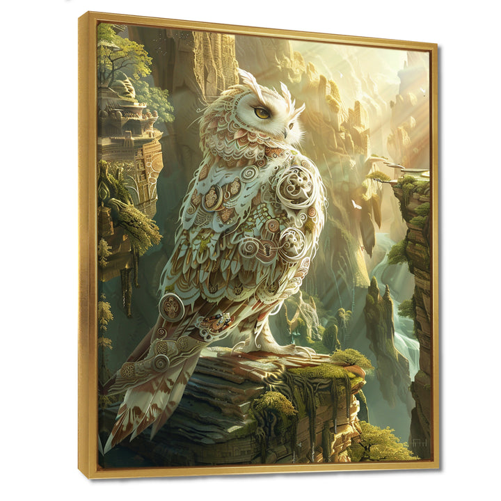Majestic White Owl In The Mountains - Owl Wall Decor