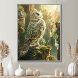 Majestic White Owl In The Mountains - Owl Wall Decor
