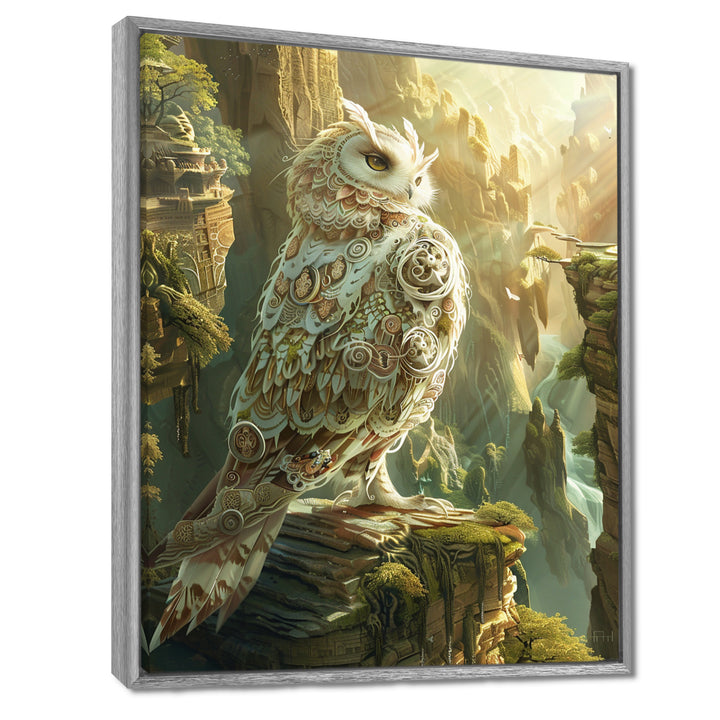 Majestic White Owl In The Mountains - Owl Wall Decor