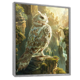 Majestic White Owl In The Mountains - Owl Wall Decor