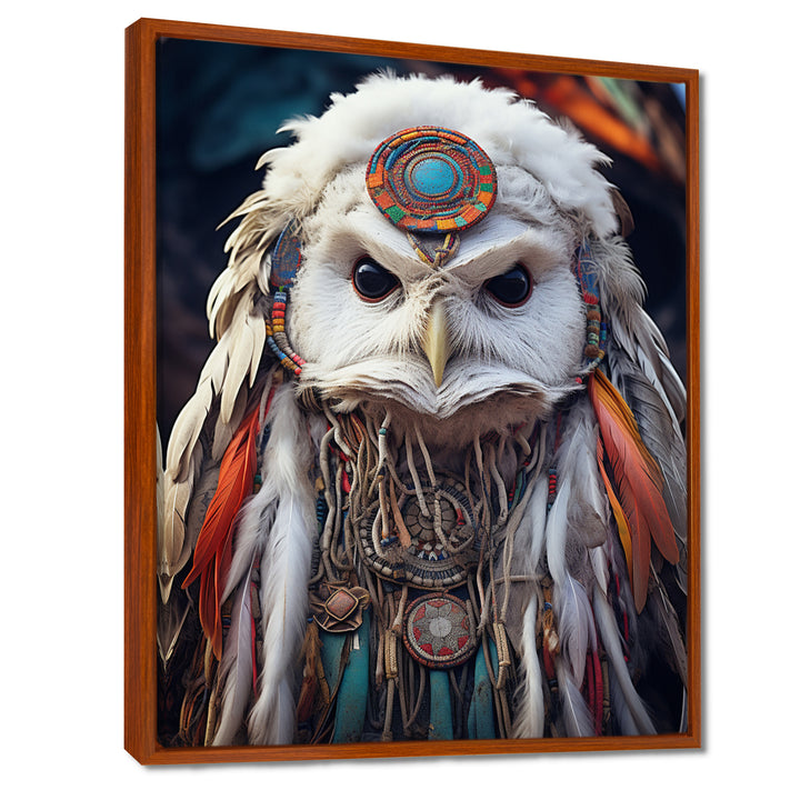 Shamanic White Owl Wisdom - White Owl Wall Art
