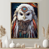 Shamanic White Owl Wisdom - White Owl Wall Art