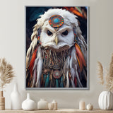 Shamanic White Owl Wisdom - White Owl Wall Art