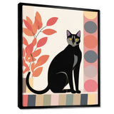 Retro Portrait Of A Gracious Black Cat - Cat Canvas Wall Art
