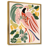 Pink Peacock Graphic Illustration - Peacock Canvas Wall Art