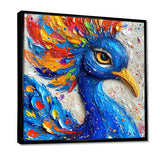 Painting Of Beautiful Blue Peacock - Peacock Wall Decor