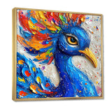 Painting Of Beautiful Blue Peacock - Peacock Wall Decor
