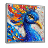 Painting Of Beautiful Blue Peacock - Peacock Wall Decor
