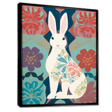 Follow The White Rabbit Retro Illustration - Rabbit Wall Art Prints