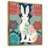 Follow The White Rabbit Retro Illustration - Rabbit Wall Art Prints