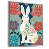Follow The White Rabbit Retro Illustration - Rabbit Wall Art Prints
