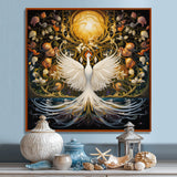 Celestial Grace Of The White Swan - Swans Canvas Wall Art