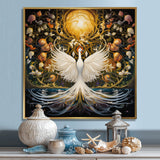 Celestial Grace Of The White Swan - Swans Canvas Wall Art