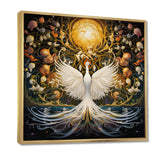Celestial Grace Of The White Swan - Swans Canvas Wall Art