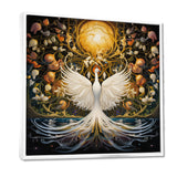 Celestial Grace Of The White Swan - Swans Canvas Wall Art