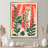 Tiger Lurking In The Forest Retro Illustration - Tiger Wall Art Prints