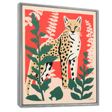 Tiger Lurking In The Forest Retro Illustration - Tiger Wall Art Prints