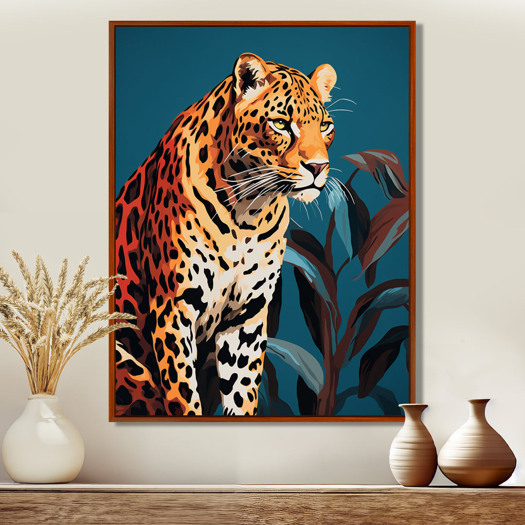 Portrait Of Gracious Tiger At Dusk - Tiger Framed Canvas Art