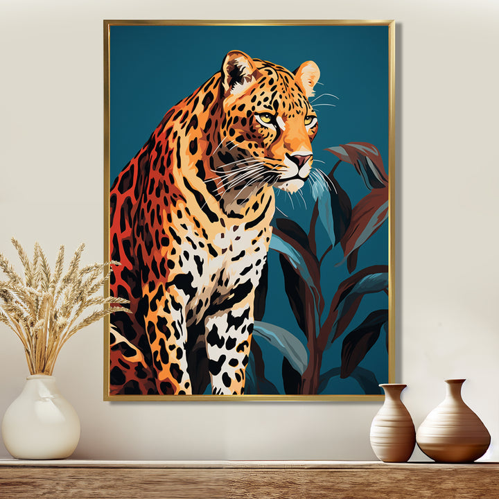 Portrait Of Gracious Tiger At Dusk - Tiger Framed Canvas Art
