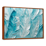 Bold White And Turquoise Boho Feathers Painting - Feathers Living Room Wall Art