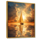 Majestic Ocean Sailboat Sunset After The Storm I - Boat Canvas Wall Art