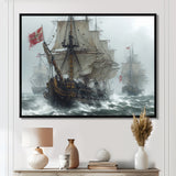 Maritime Sailboat Expedition Conquering The Unknown - Boat Canvas Wall Art