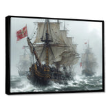 Maritime Sailboat Expedition Conquering The Unknown - Boat Canvas Wall Art