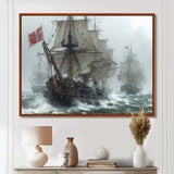 Maritime Sailboat Expedition Conquering The Unknown - Boat Canvas Wall Art