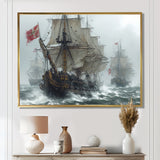 Maritime Sailboat Expedition Conquering The Unknown - Boat Canvas Wall Art
