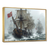 Maritime Sailboat Expedition Conquering The Unknown - Boat Canvas Wall Art