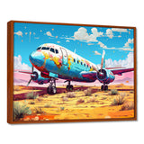 Blue Sky Nostalgia Floral Mourning - Plane Canvas Wall Art