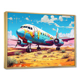 Blue Sky Nostalgia Floral Mourning - Plane Canvas Wall Art