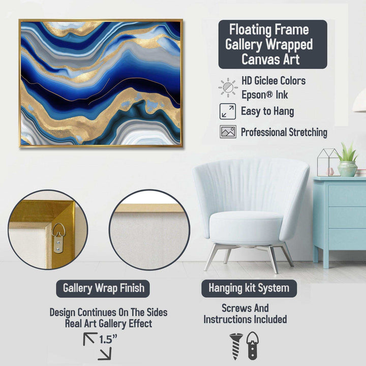 Yellow and Grey Intersecting Realities I - Abstract Canvas Wall Art